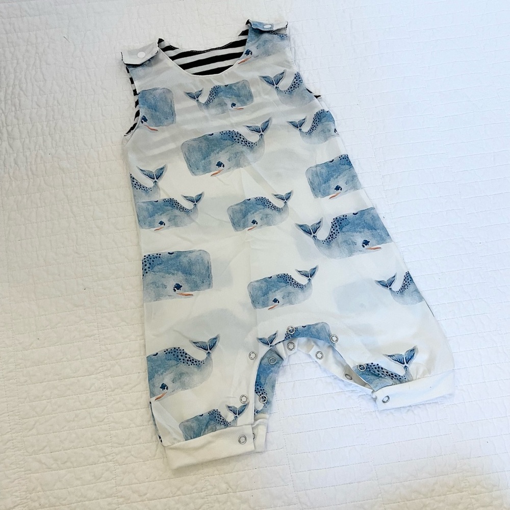 NWOT Whale Baby Romper